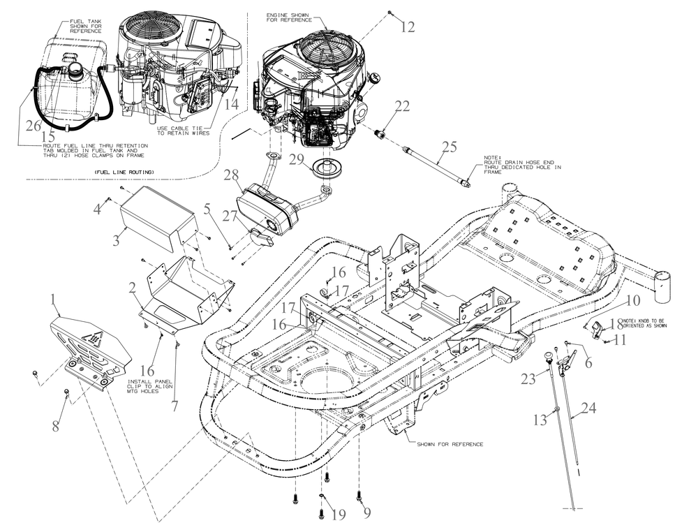 Engine Accessories Diagram and Parts List for ZT2-54KW (17RIEACI010)(2019) Cub Cadet Lawn Tractor